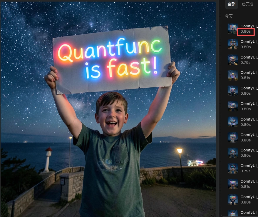 ComfyUI · QuantFunc · RTX 4090